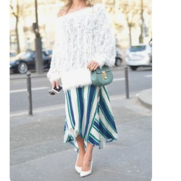 100% Silk Skirt Vintage 90's Midi Boho Striped/Zebra Size 12 - Like NEW! - Picture 10 of 15